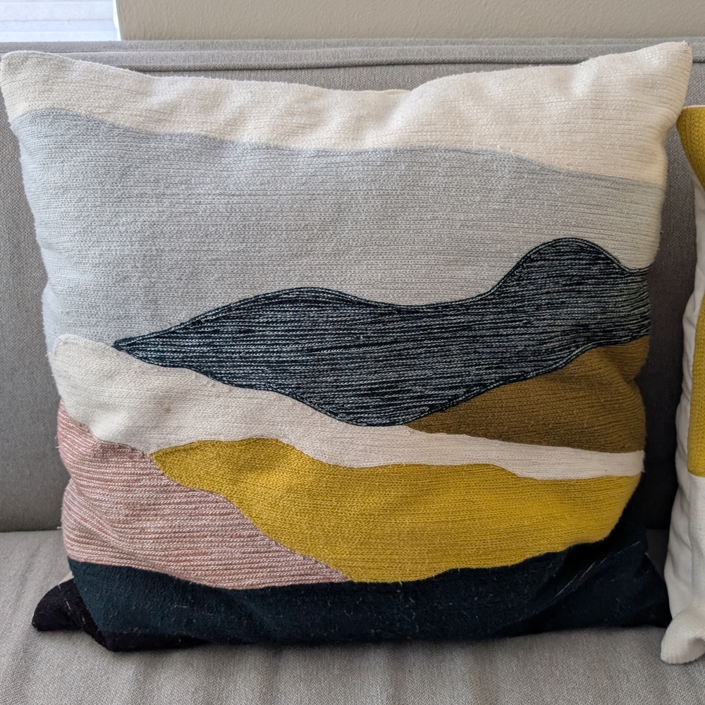 Abstract Multicolor Throw Pillow